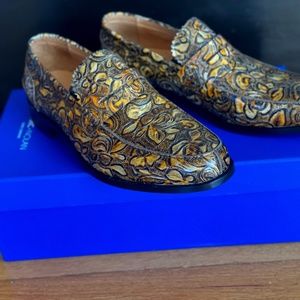 Marc Nolan Abe Goldenrod Leather Penny Loafers